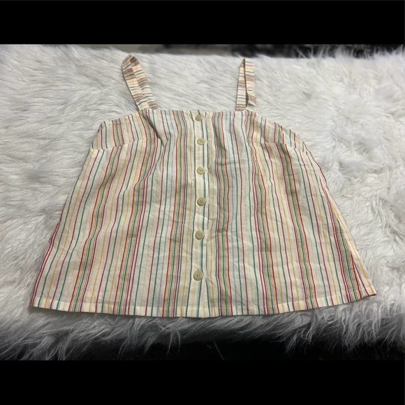 Madewell Tops - Madewell Button front rainbow tank XS